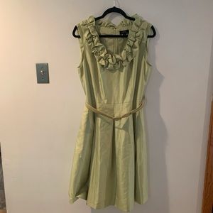 NWT TAHARI Lime Green Frankie Dress